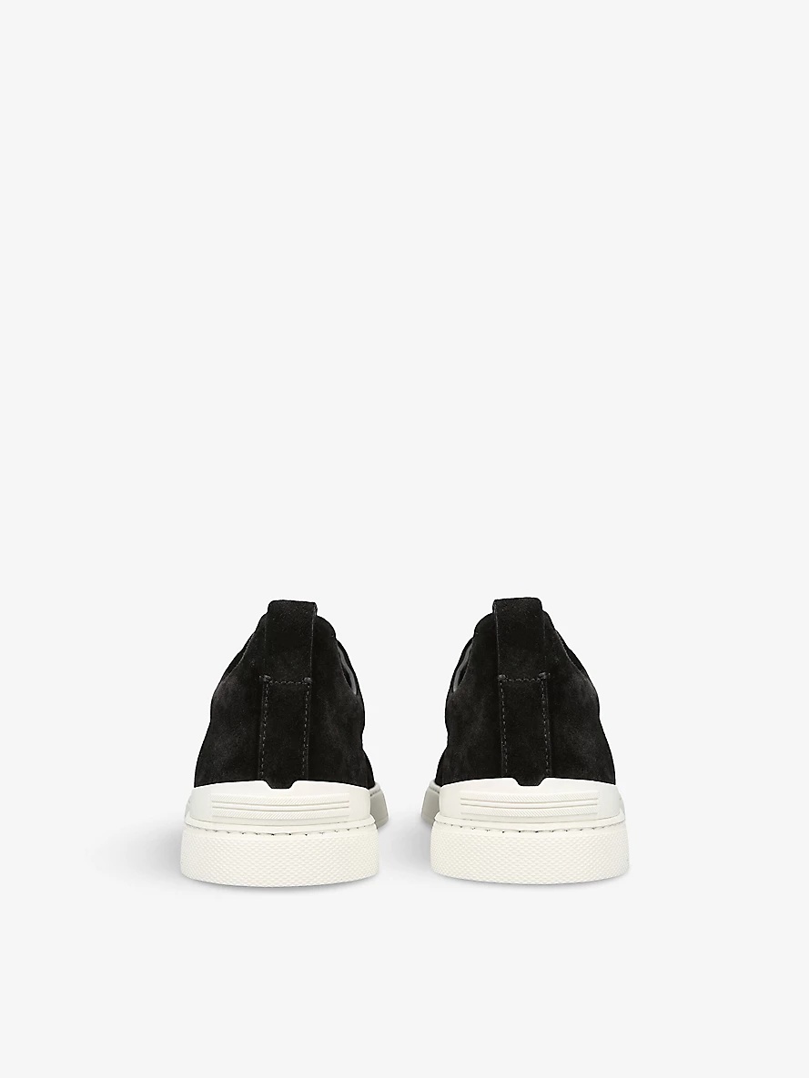 Triple Stitch panelled suede low-top trainers - 4