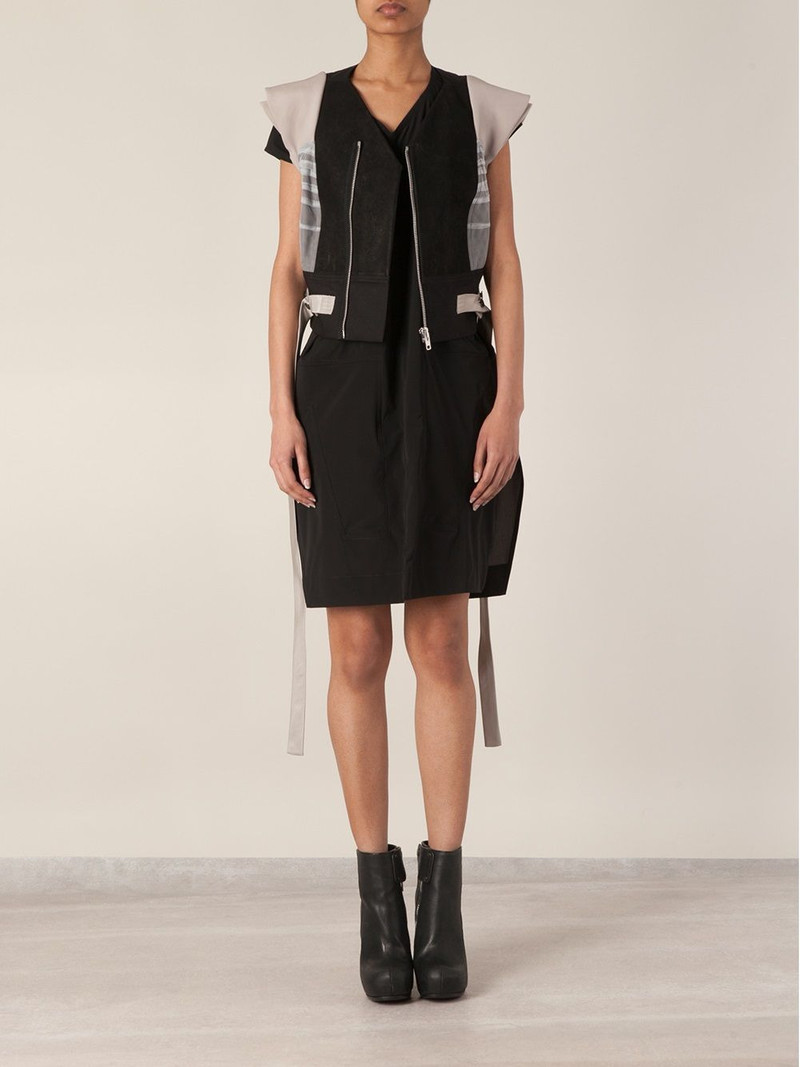 Rick Owens cropped gilet outlook