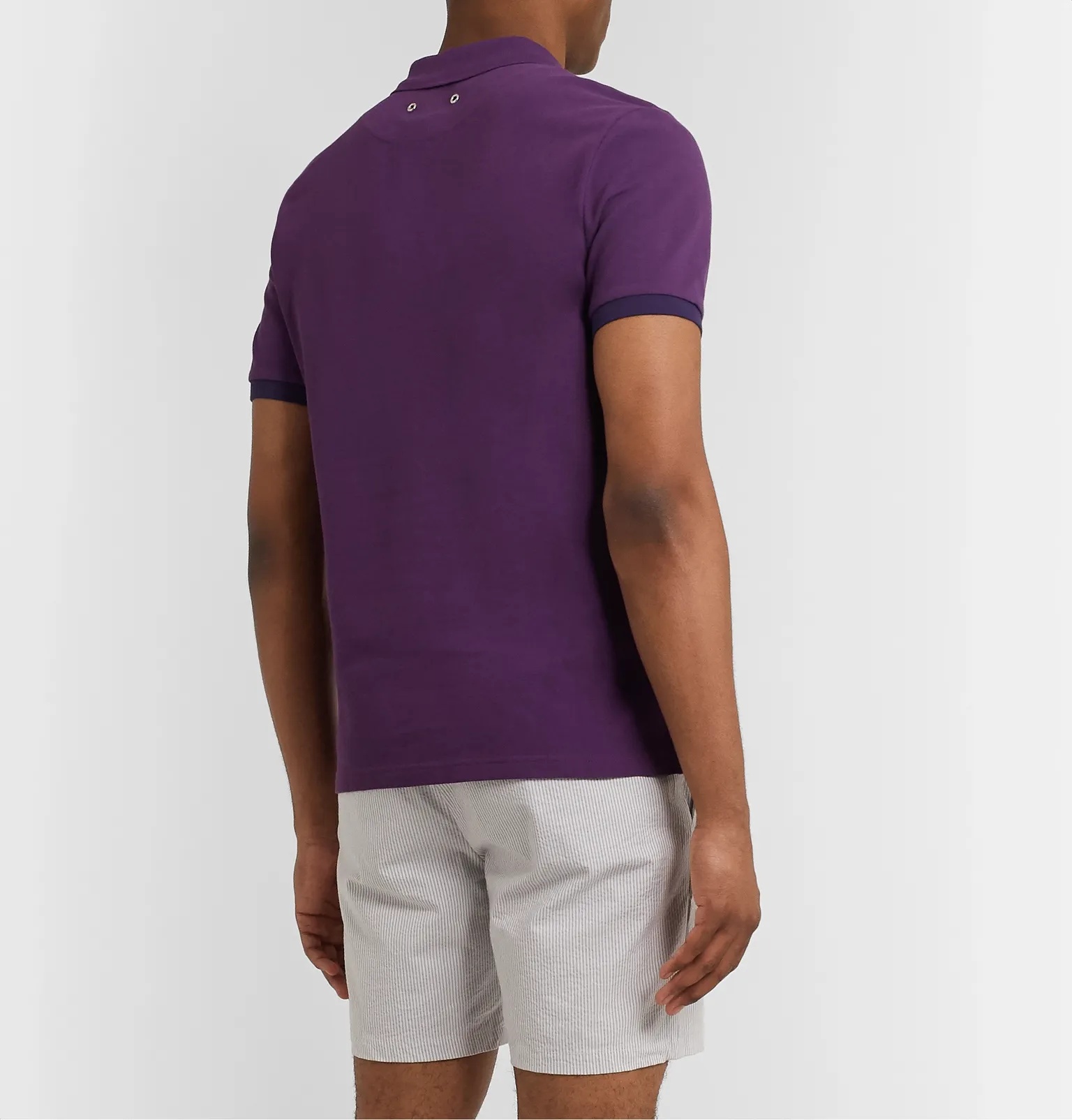 Palatin Slim-Fit Contrast-Tipped Cotton-Piqué Polo Shirt - 5