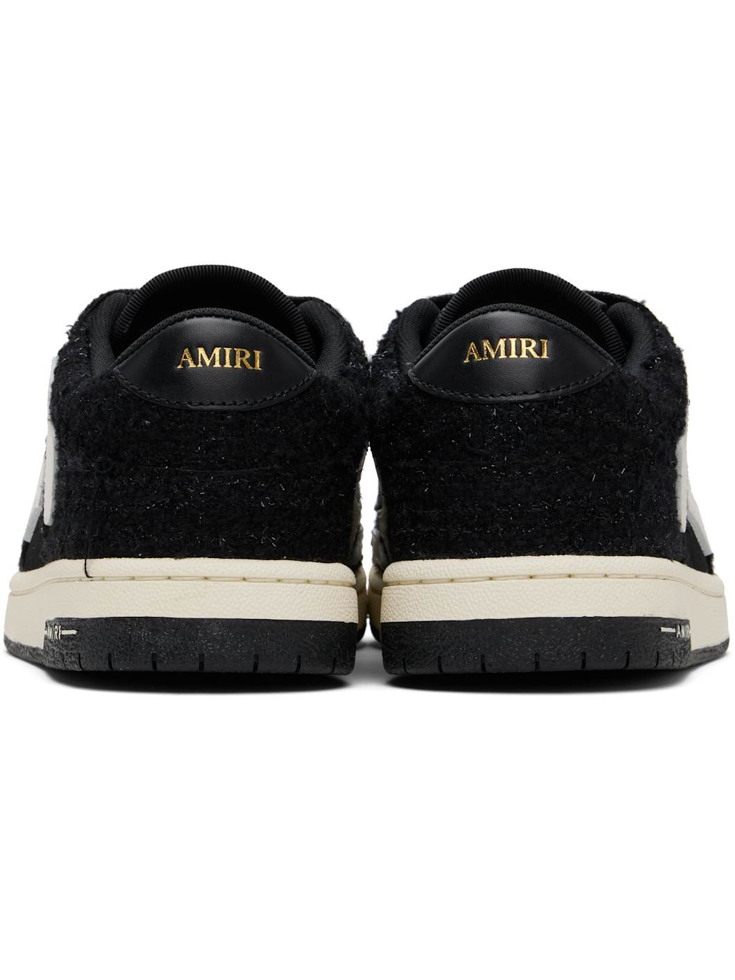 Black Boucle Skel Top Low Sneakers - 2