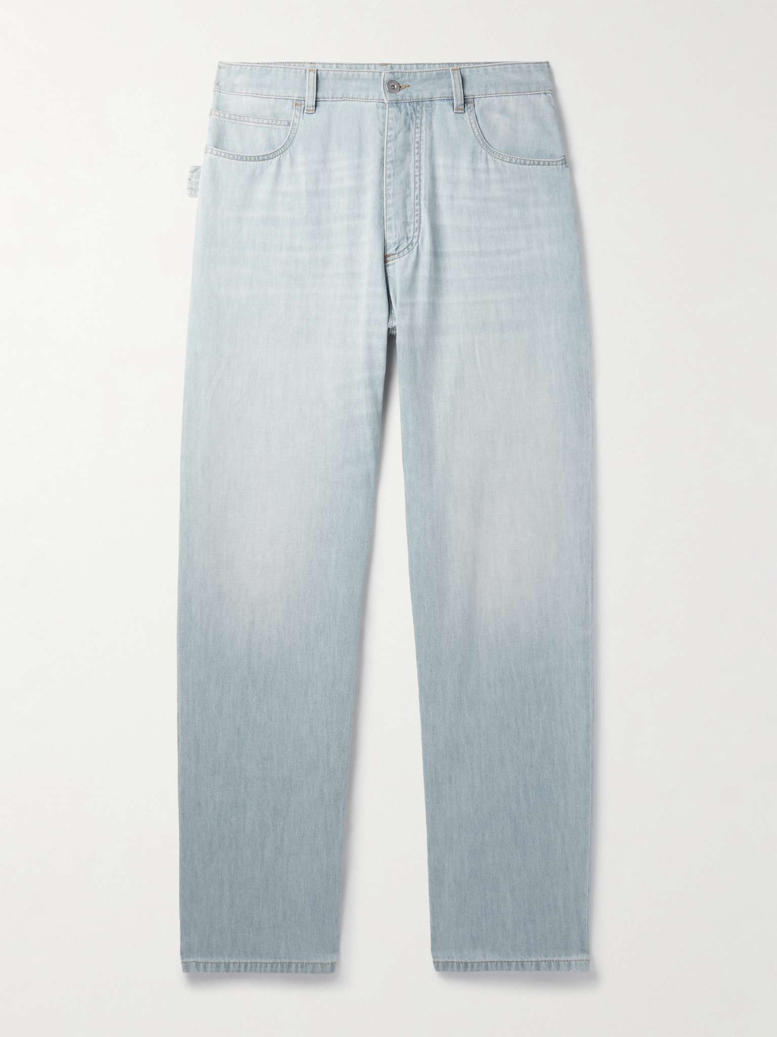 Straight-Leg Bleached Jeans - 1