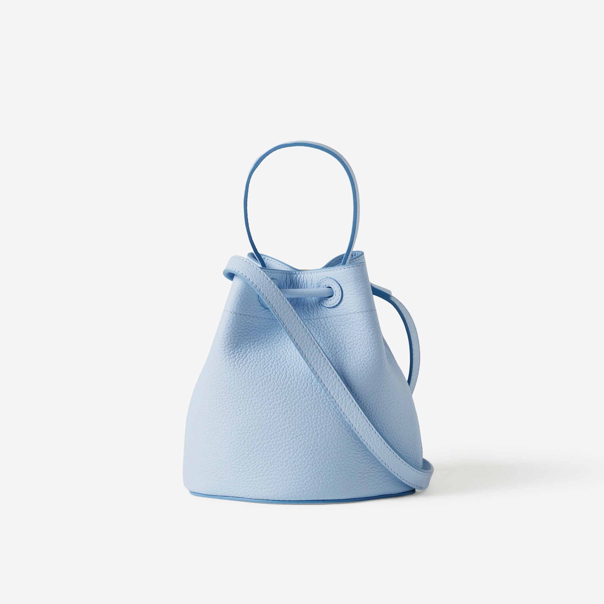 Grainy Leather Mini TB Bucket Bag - 3
