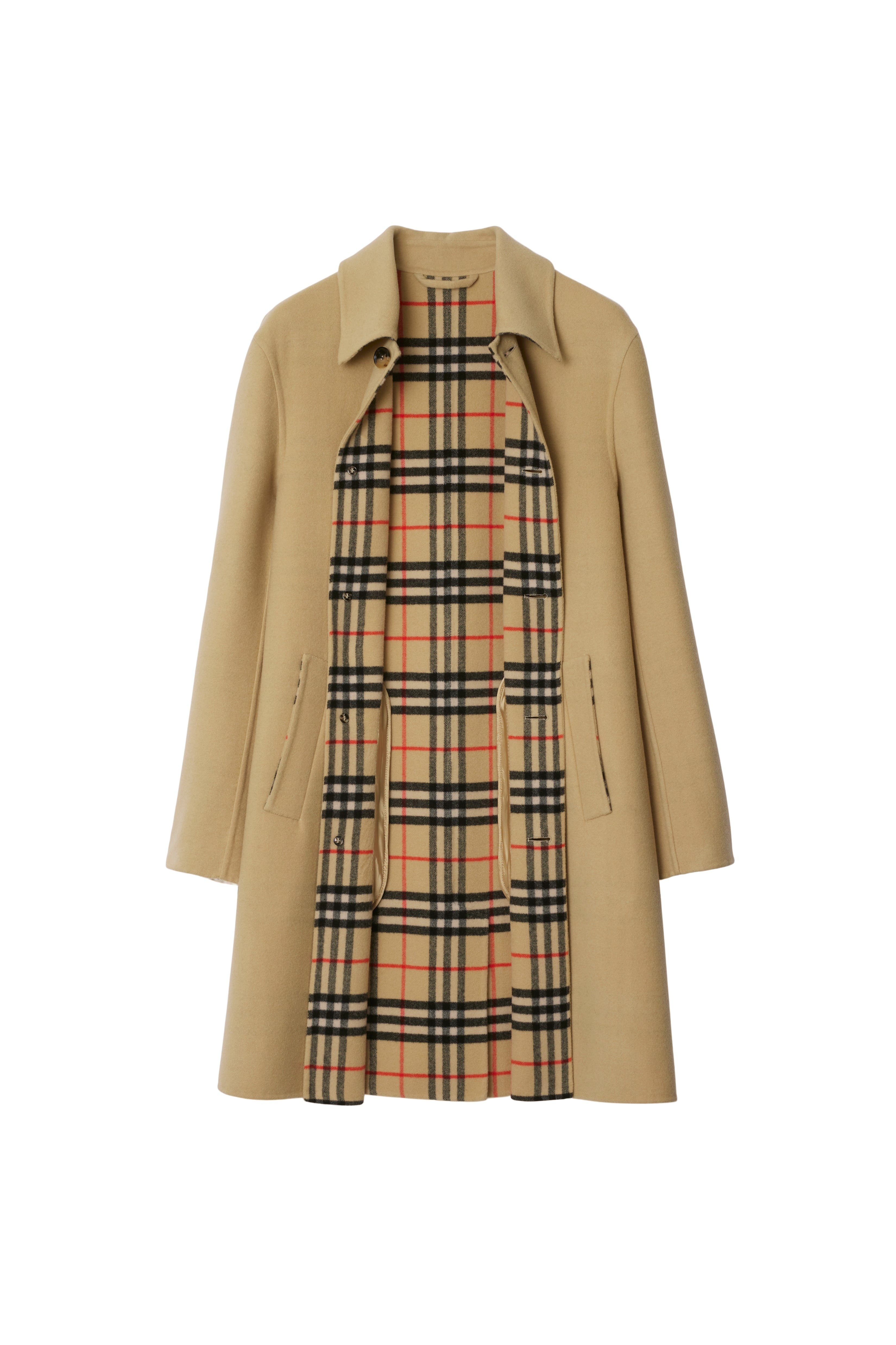 burberry Mid-length Wool Car Coat in Flax/sand at Nordstrom - 6