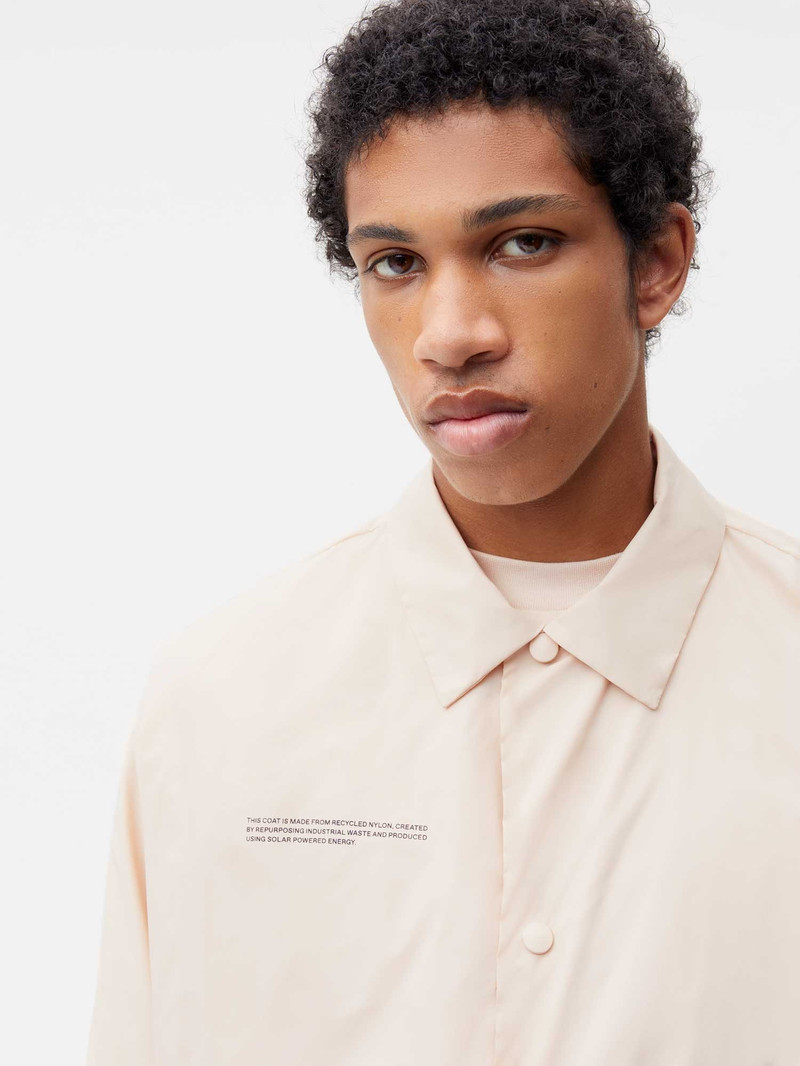 Mens Recycled Nylon Trench Coat - Sand 4