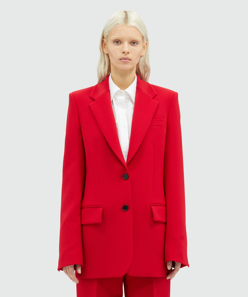 MSGM Red woolen tailored jacket outlook
