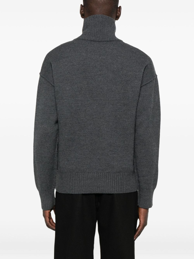 heart-logo turtleneck sweater 4