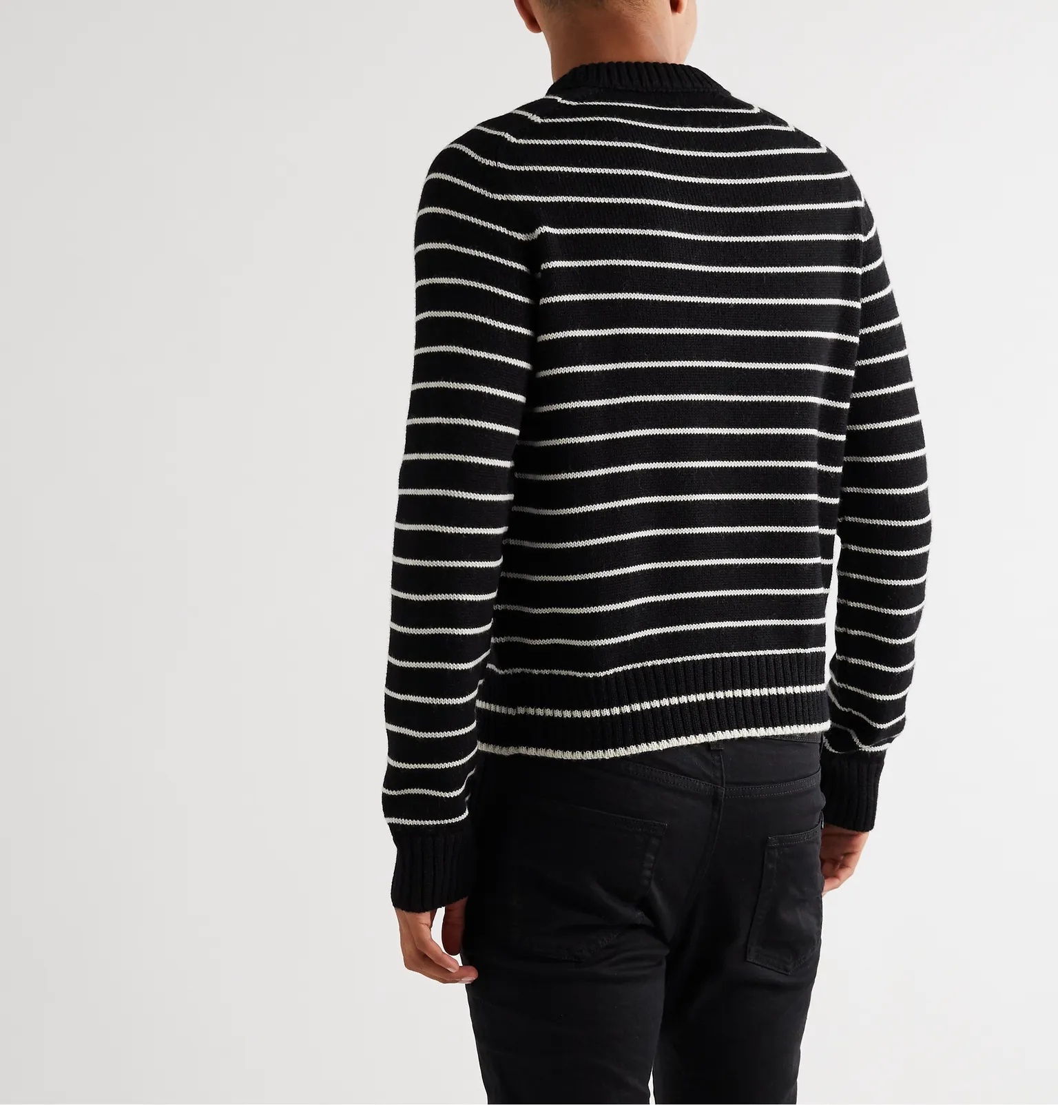 Slim-Fit Striped Virgin Wool Sweater - 4