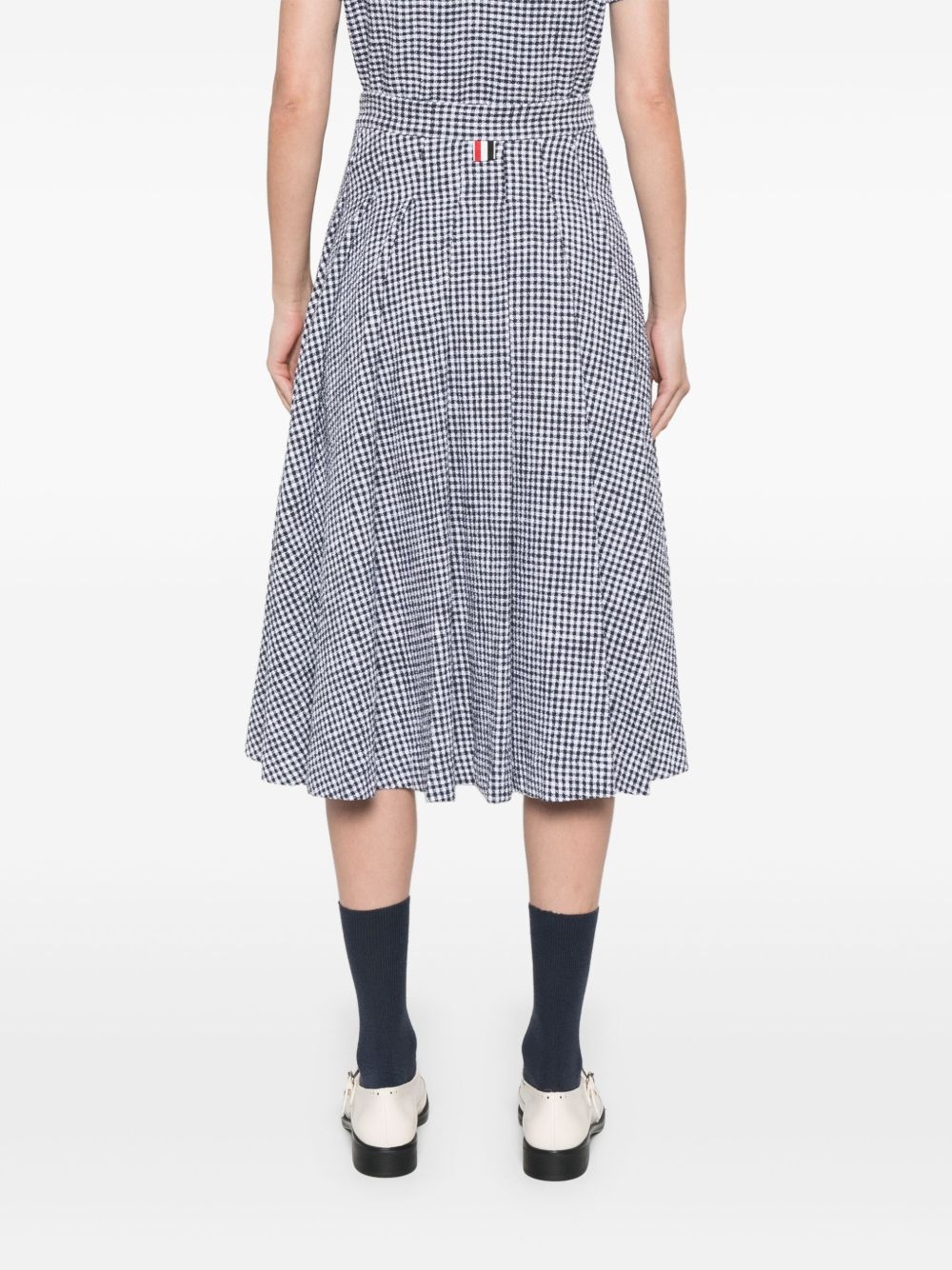 pleated tweed midi skirt - 4
