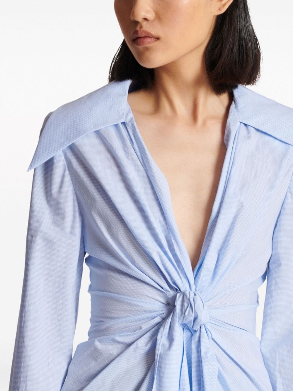 gingham-check pattern cotton shirt - 6