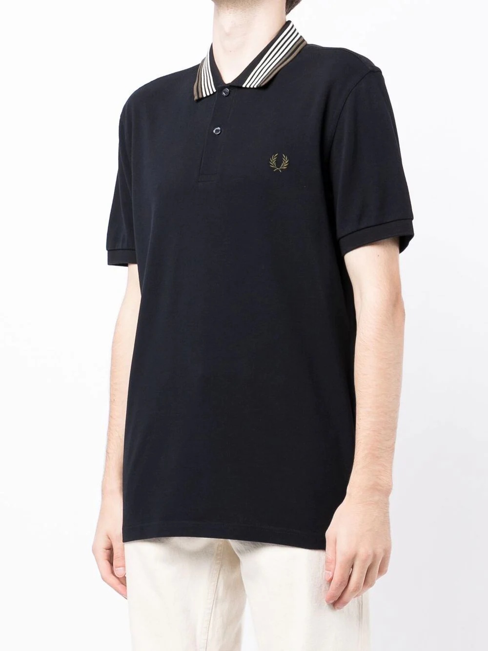 logo-embroidered cotton polo shirt - 3