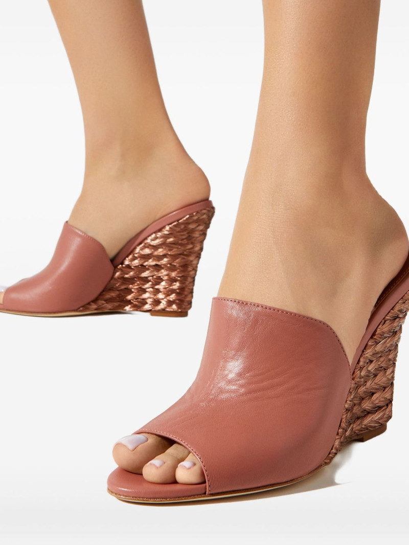 raffia wedge sandals 5
