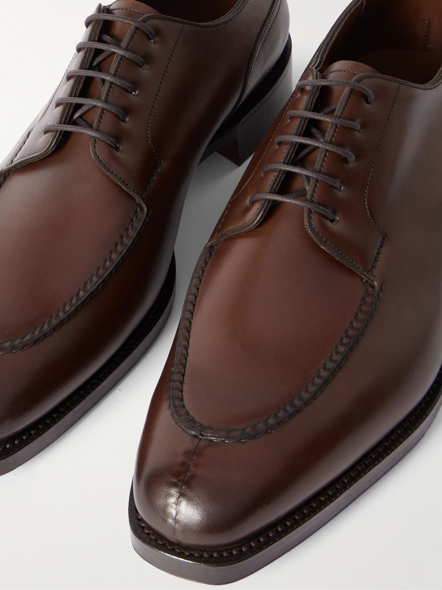 Dover Leather Derby Shoes Brown - 5