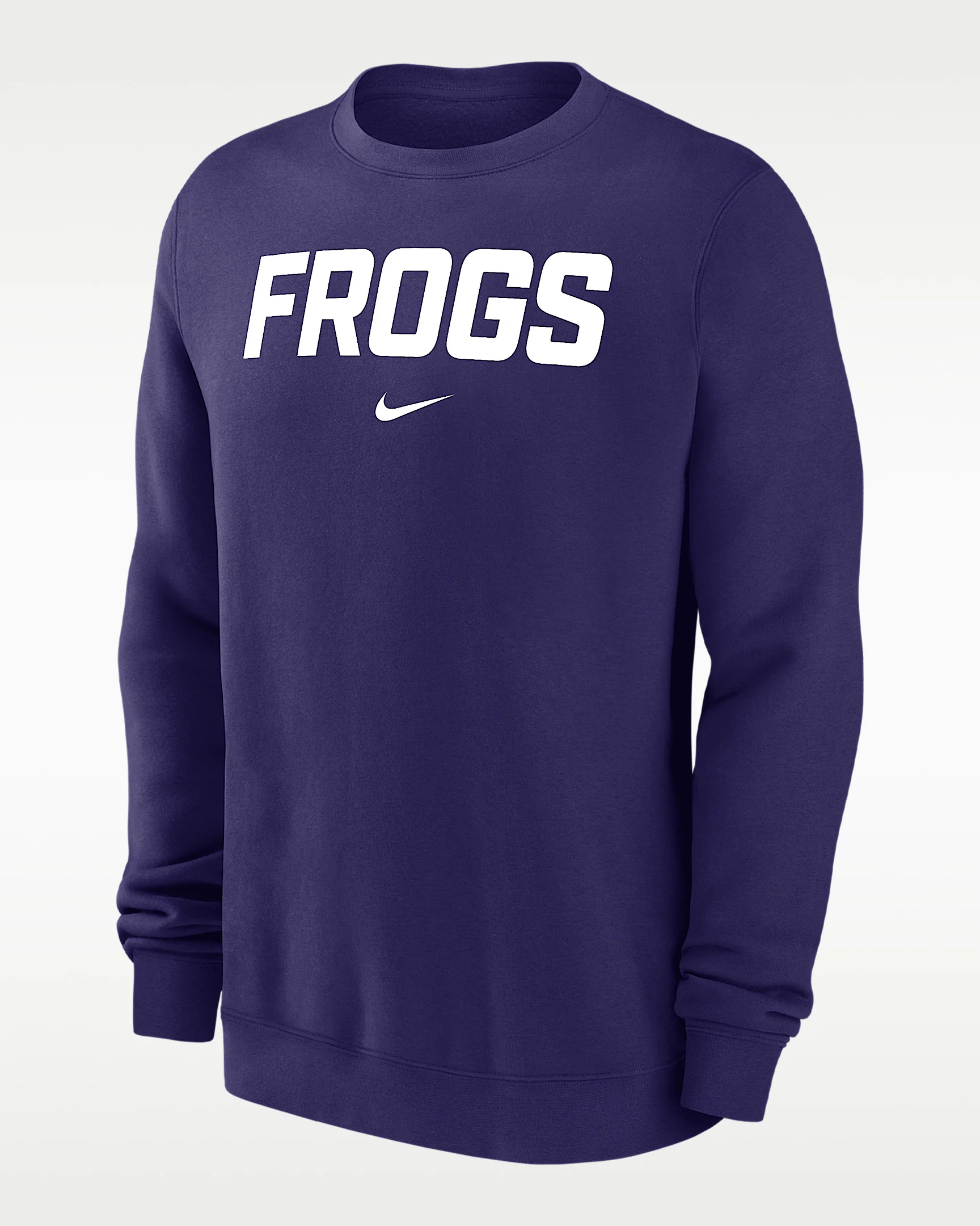 TCU Horned Frogs Club Fleece Men's Nike NCAA Pullover Crew-Neck Sweatshirt - 1