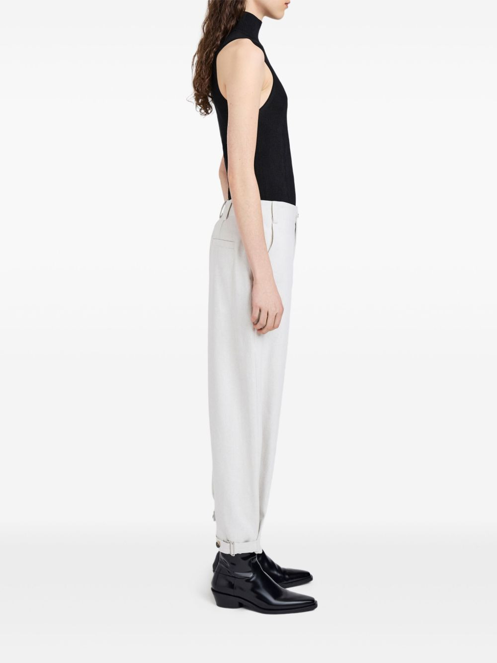 Kay button-fastening balloon trousers - 3