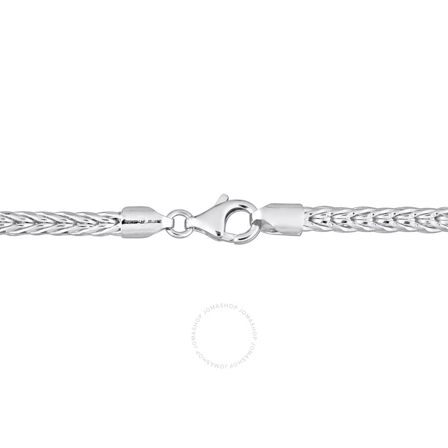 Amour - AMOUR Foxtail Chain Bracelet In Sterling Silver, 9 In - 2