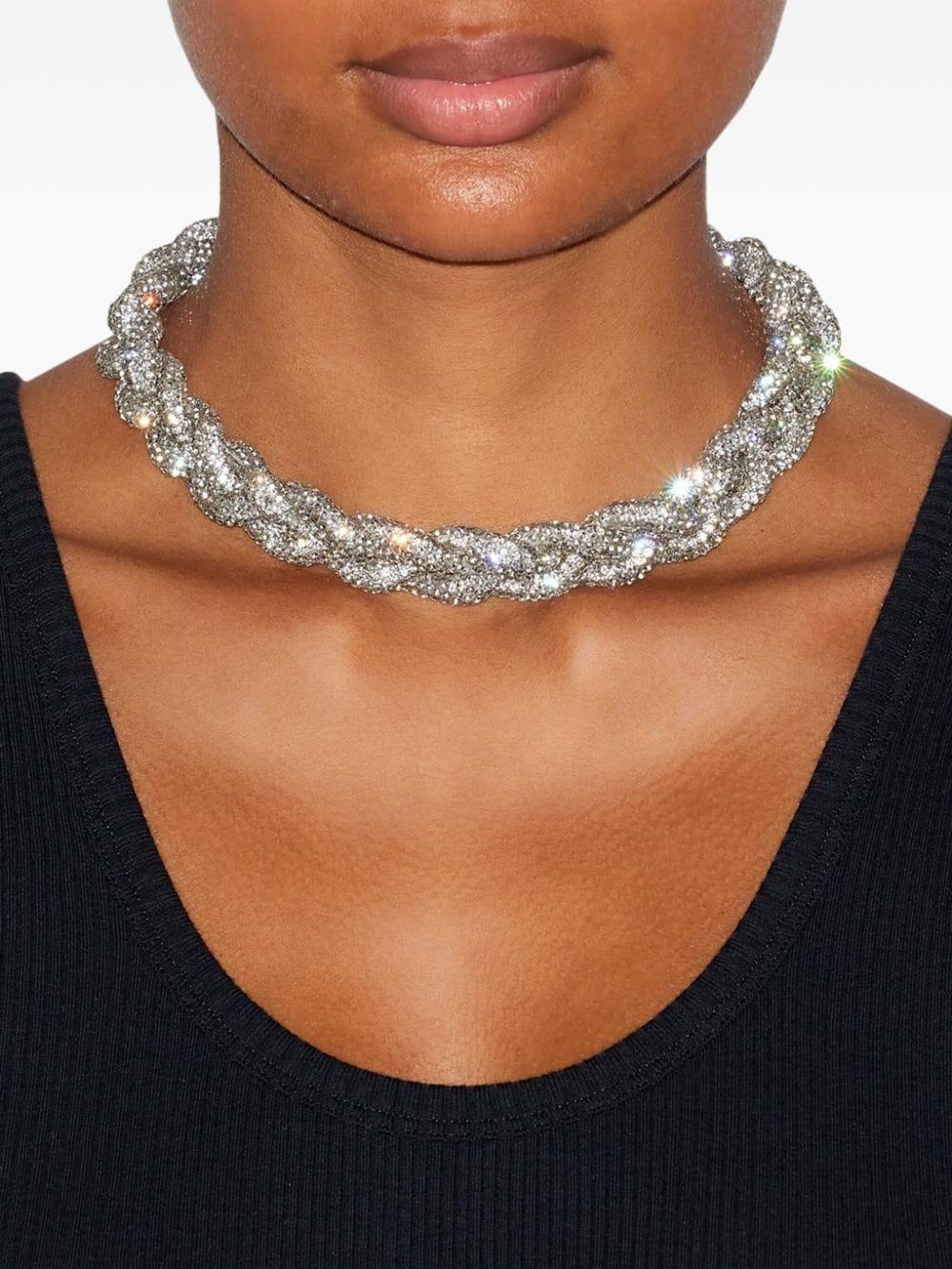 crystal-embellished necklace - 3