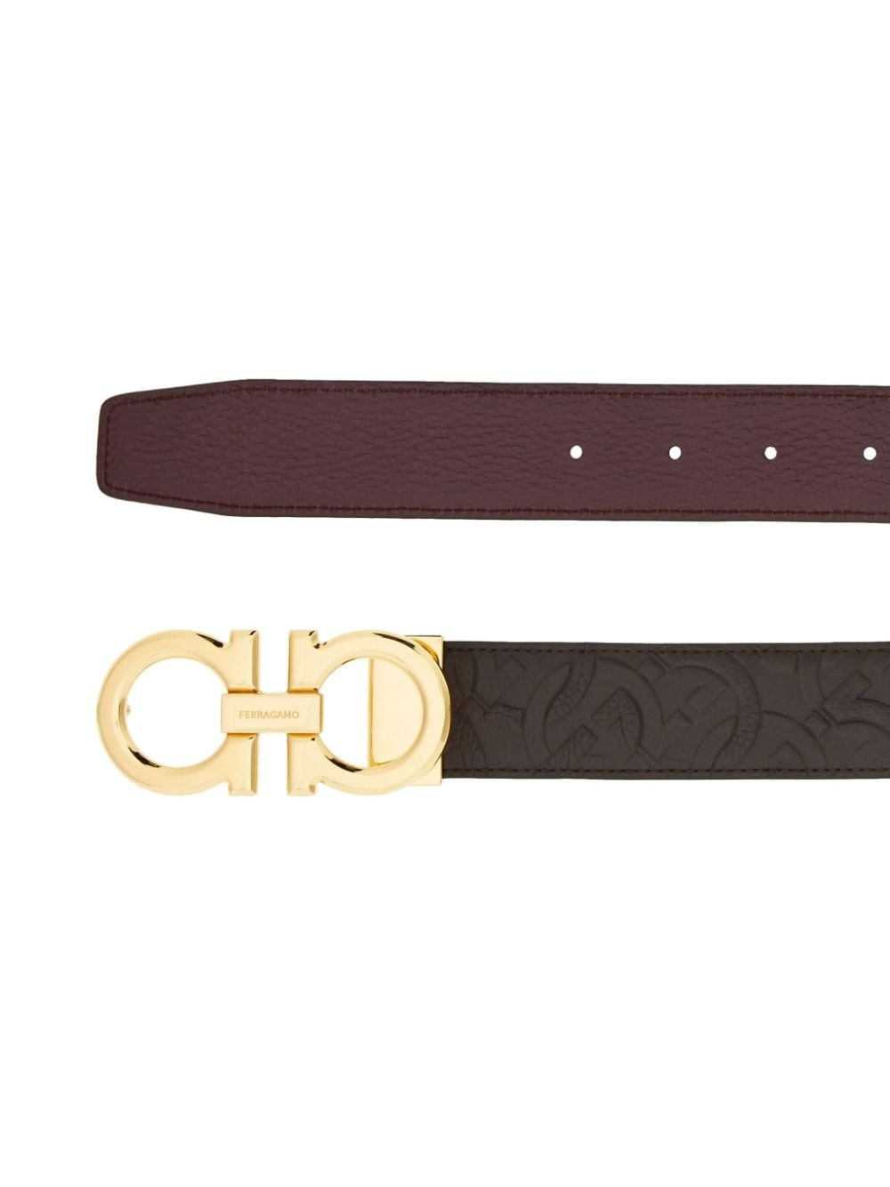 Gancini reversible calfskin belt - 2