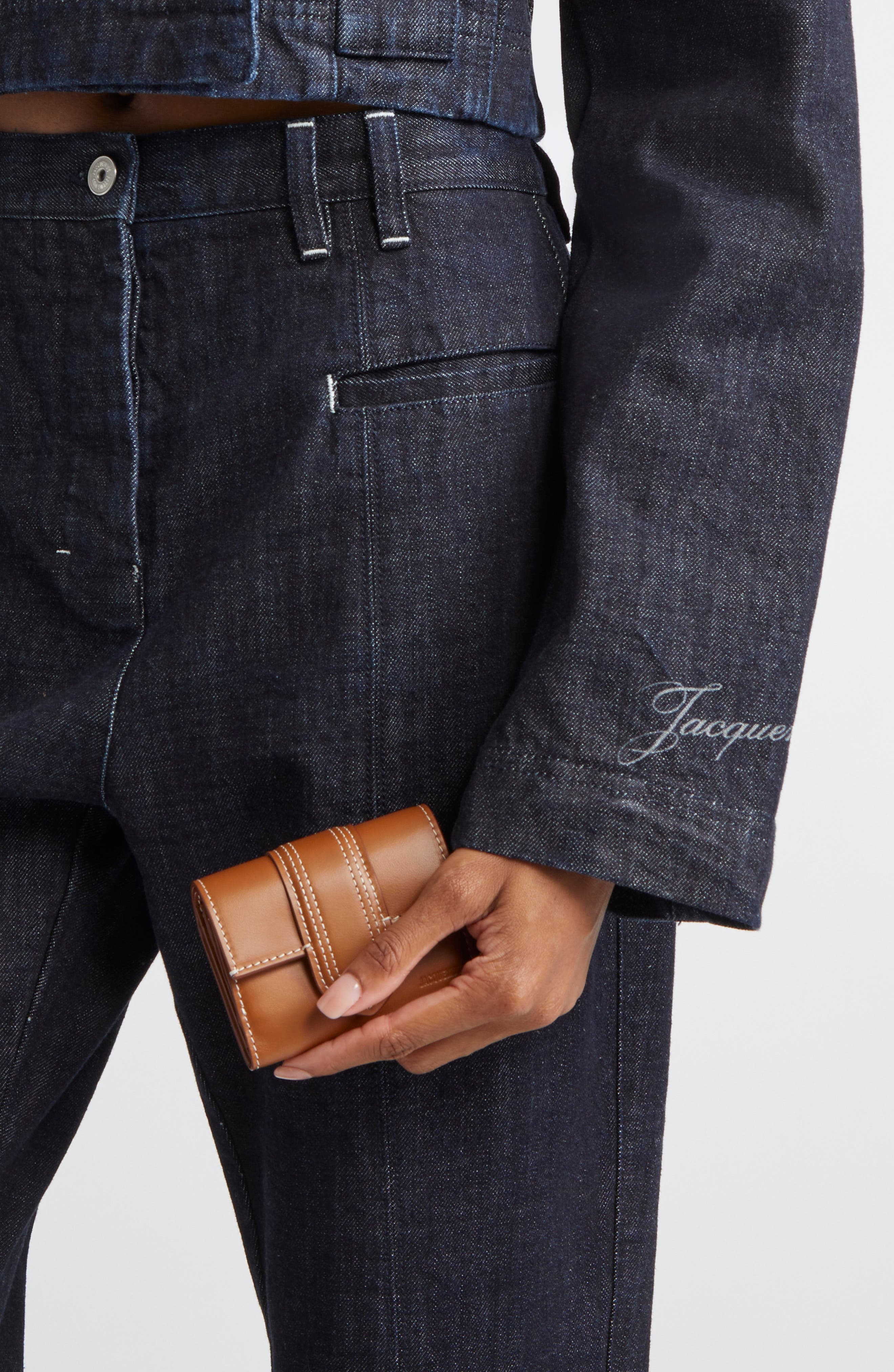 Jacquemus Le Compact Bambino Wallet in Light Brown 2 811 at Nordstrom - 3