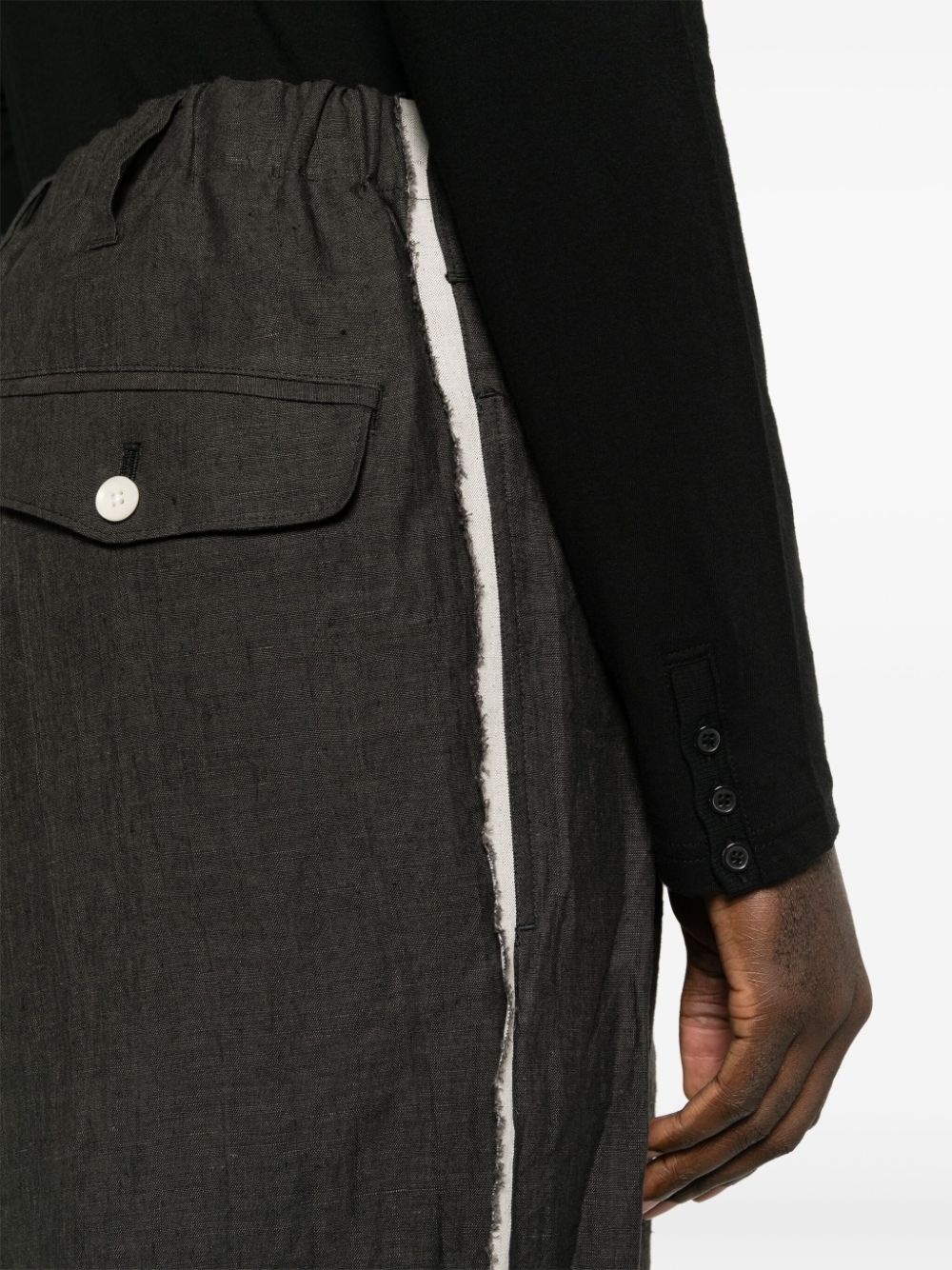 seam-detail tapered trousers - 5