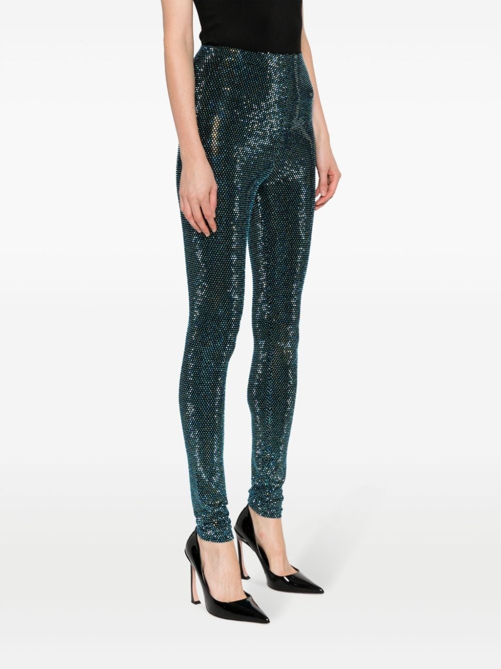 Crystallized high-waisted leggings - 3