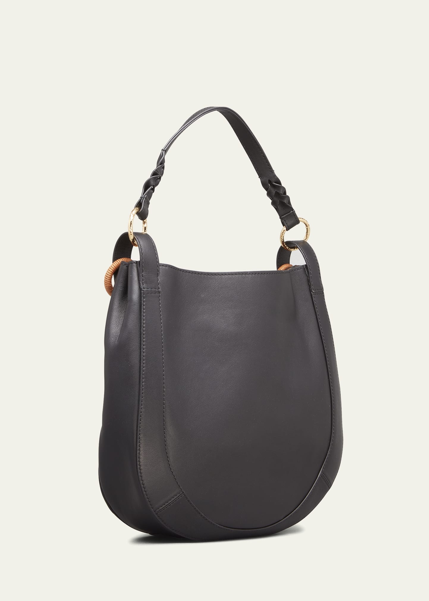 Georgia Calf Leather Hobo Bag - 3