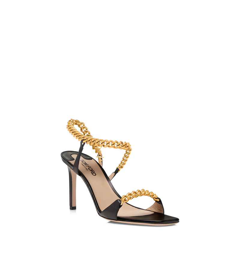 TOM FORD SHINY LEATHER ZENITH SANDAL outlook