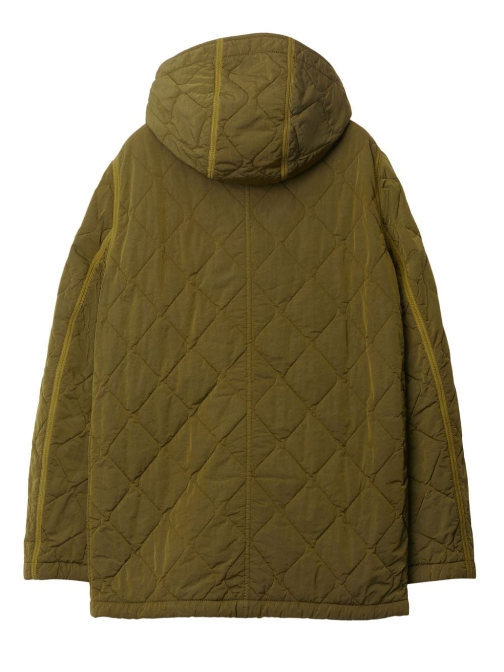 diamond-quilted hooded jacket - 6