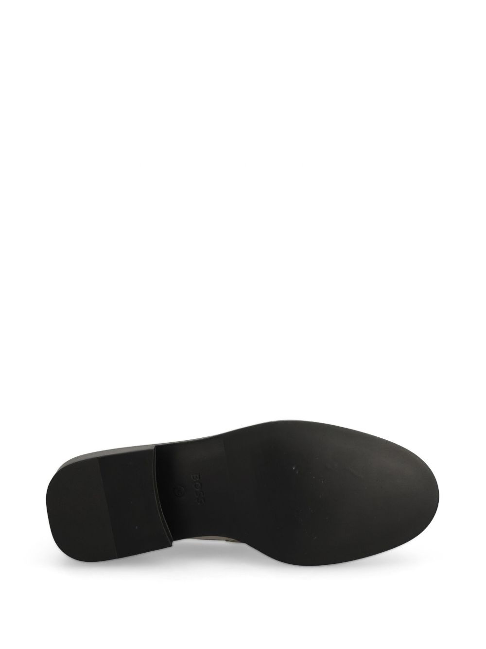 logo-plaque leather loafers - 5