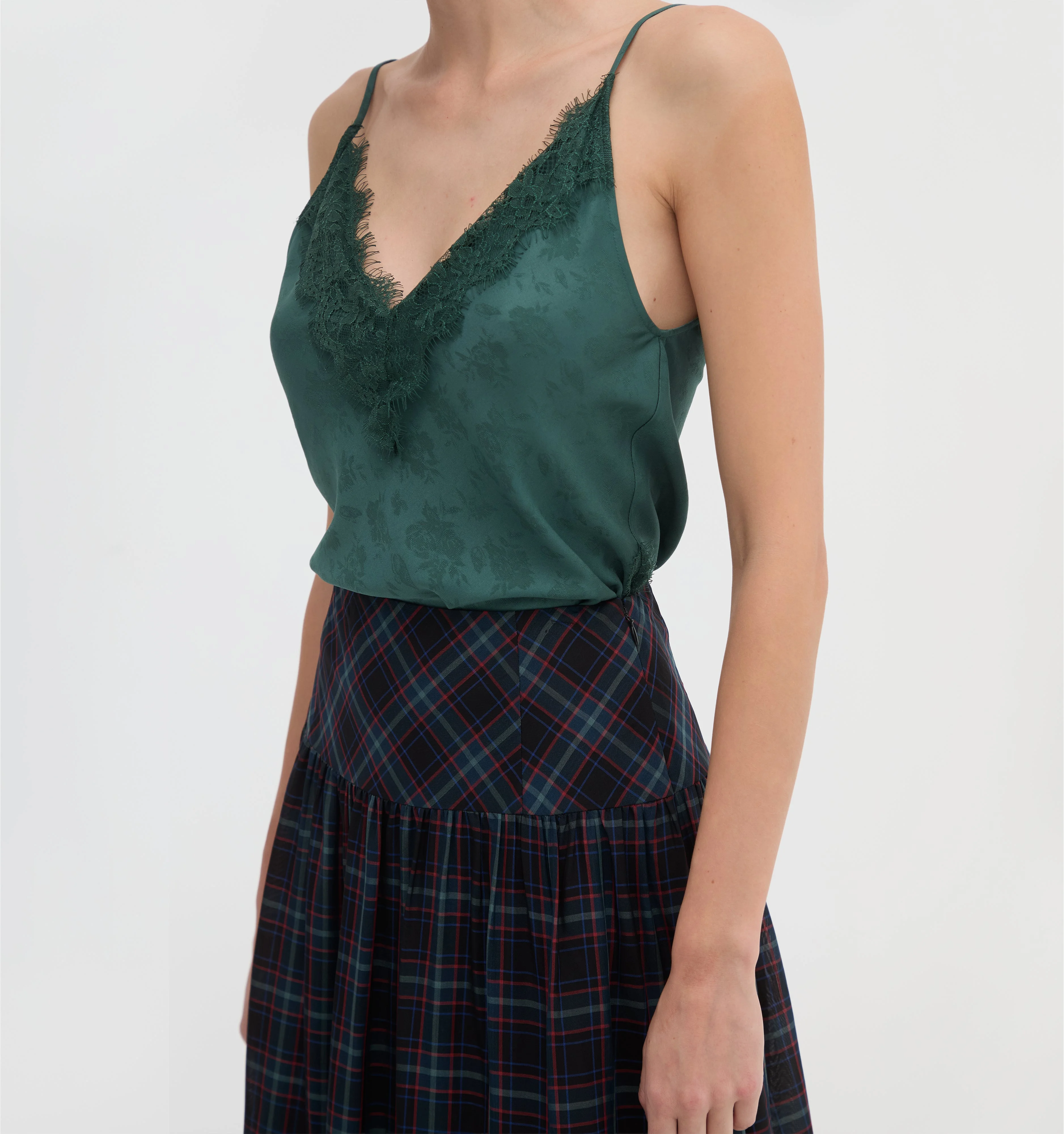 The Kate Midi Skirt - Jewel Tartan - 1