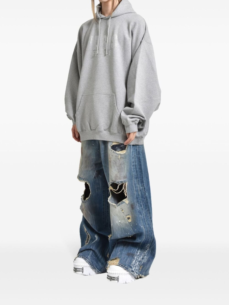 VETEMENTS stud-embellished hoodie outlook