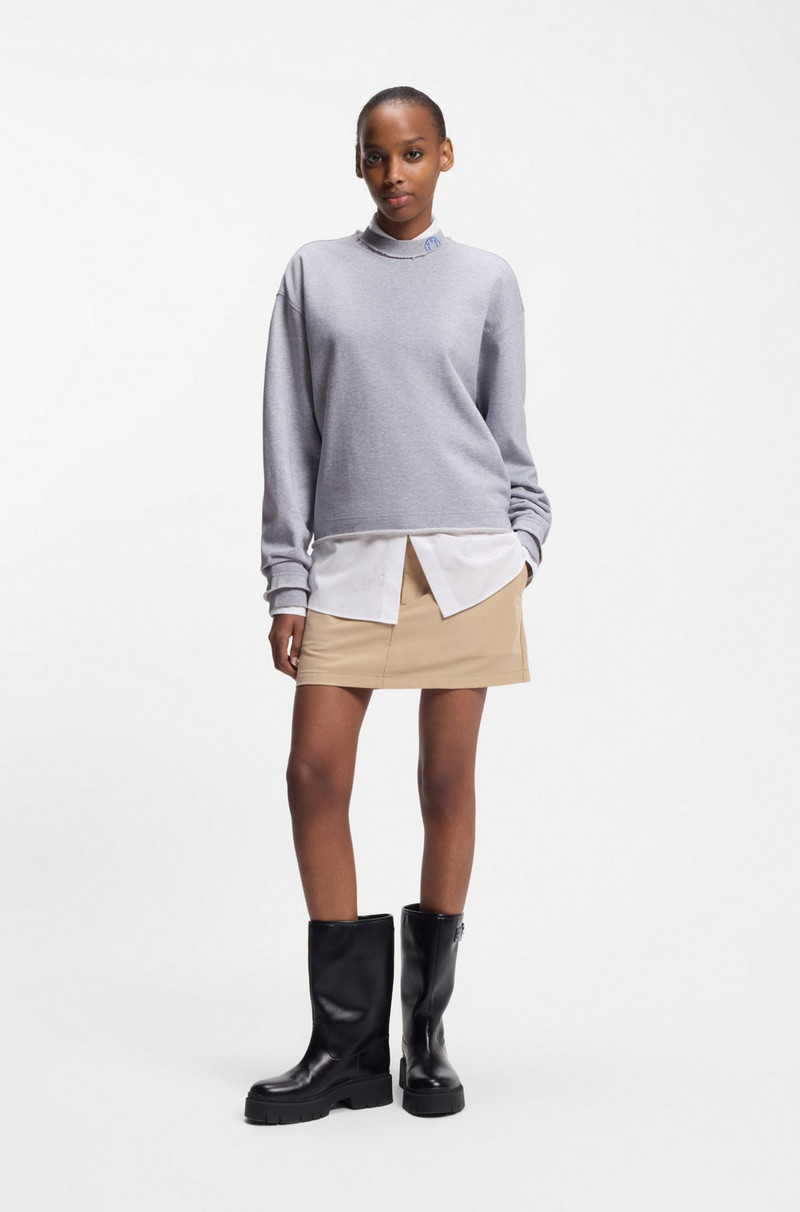HUGO LOGO-COLLAR SWEATSHIRT IN COTTON TERRY outlook
