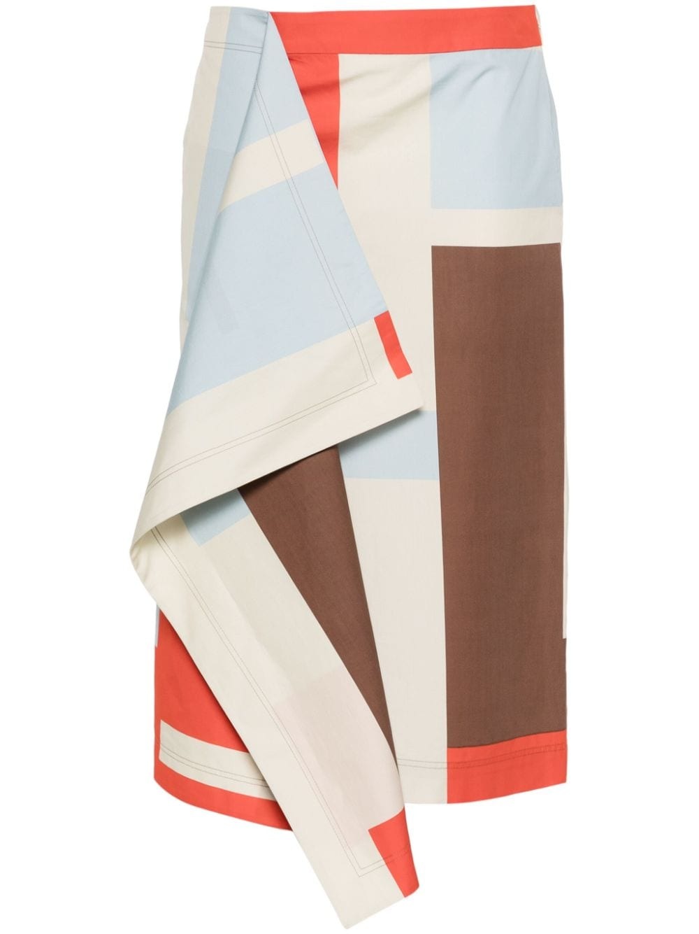 colour-block midi skirt - 1