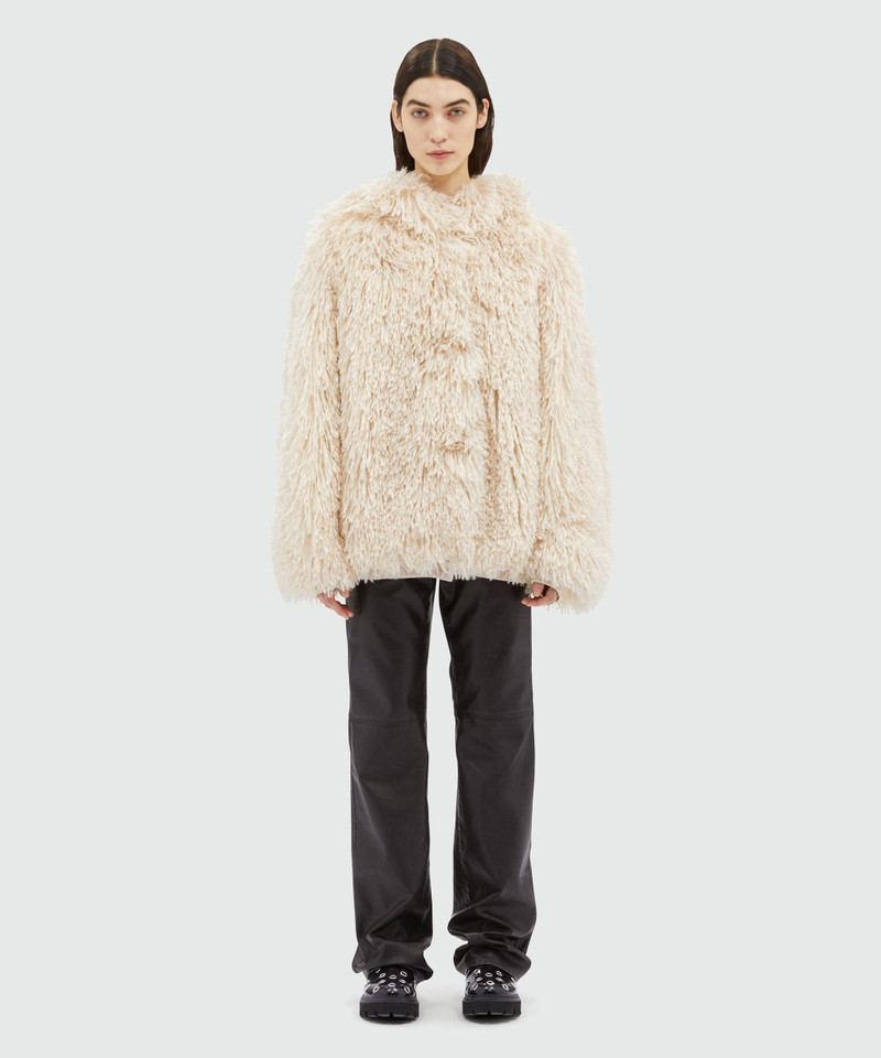 MSGM Hooded faux-fur jacket outlook