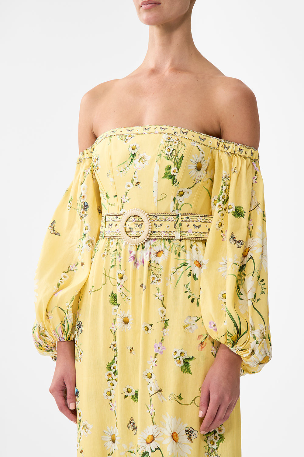 PUFF SLEEVE CORSET DRESS - 5