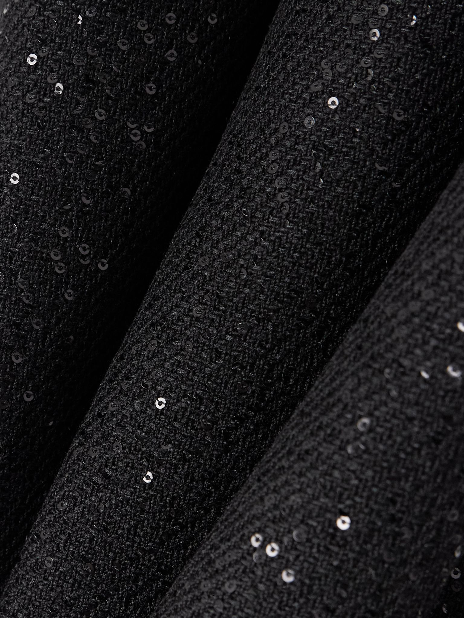 Sequin-embellished wool-blend twill straight-leg pants Black - 5