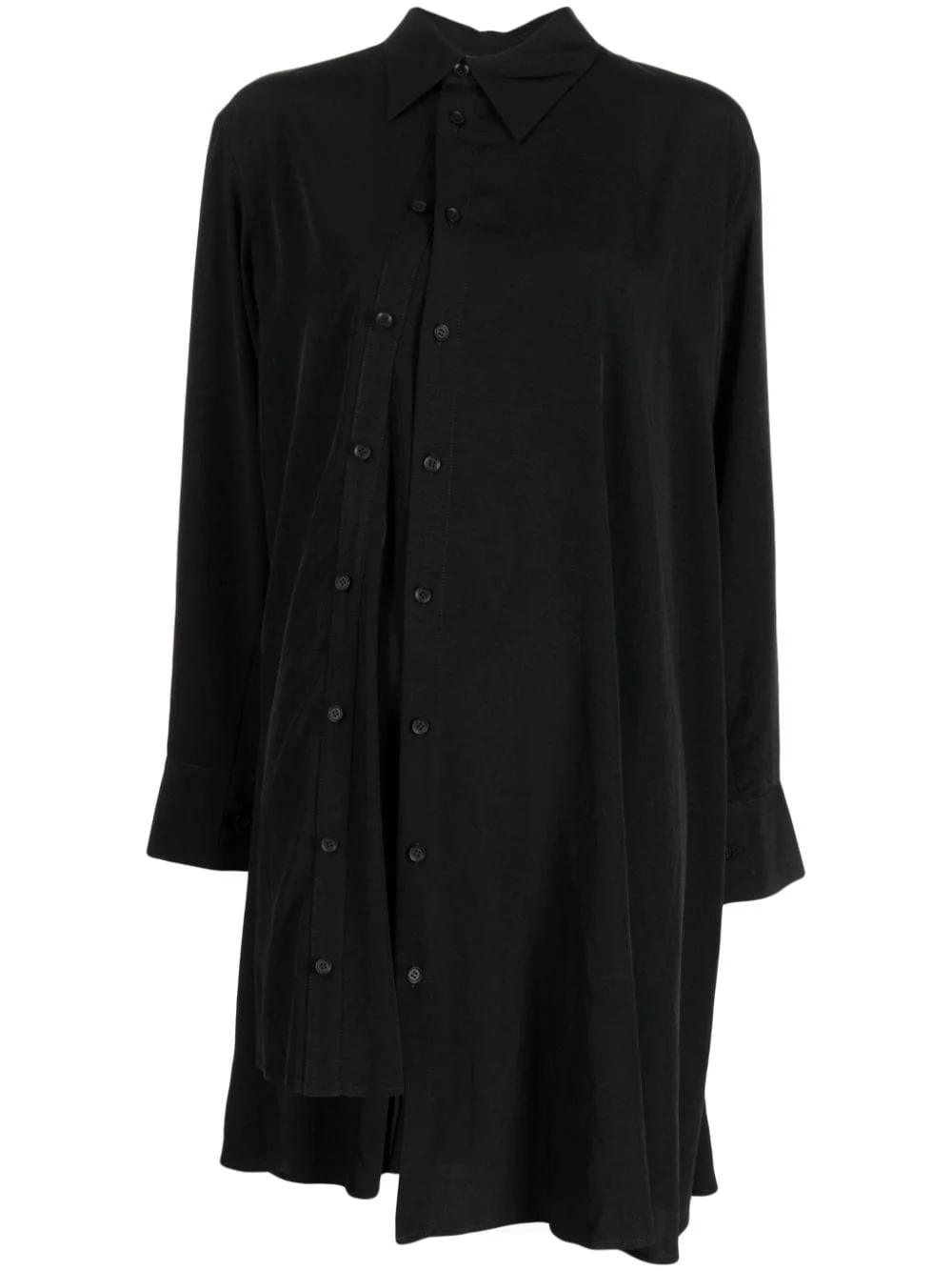 asymmetric decorative button-detail shirt - 1