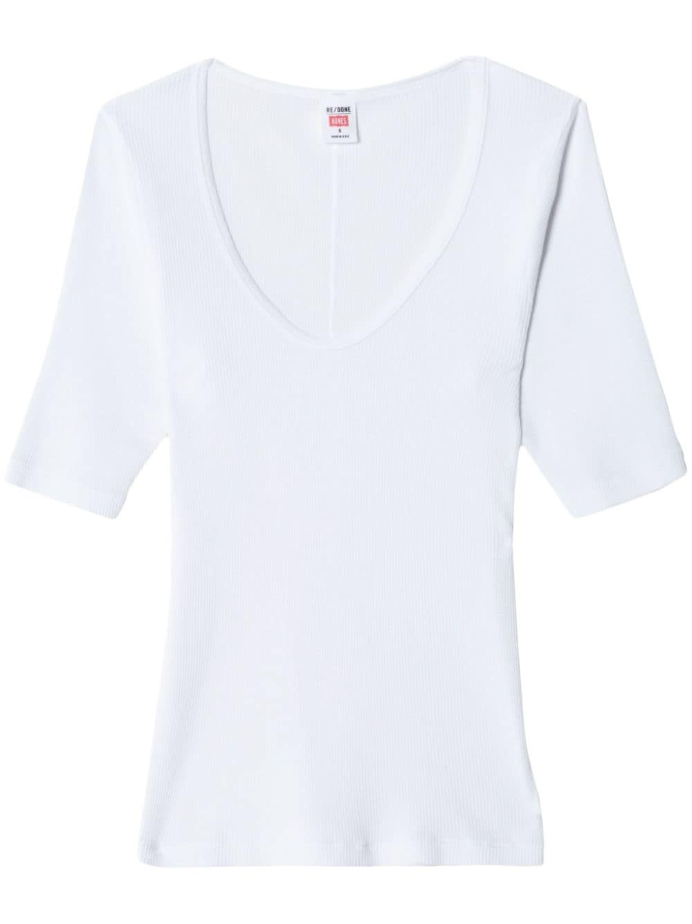 scoop-neck cotton T-shirt - 1