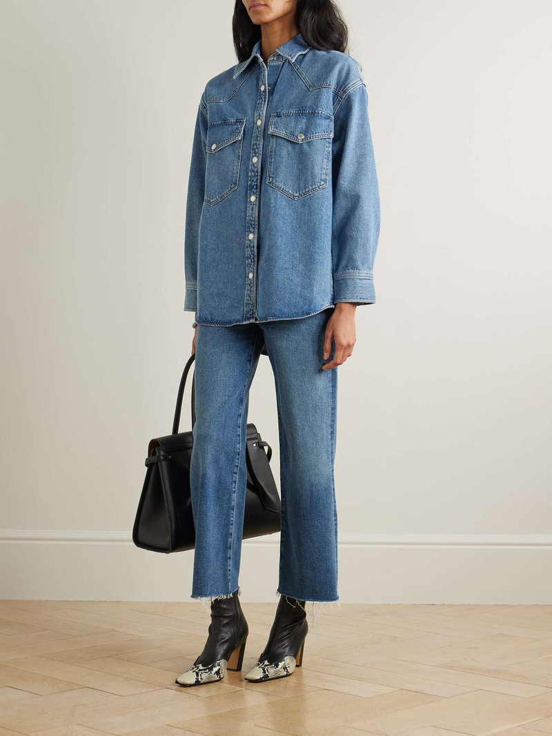 AGOLDE Lotta organic denim shirt Mid denim outlook