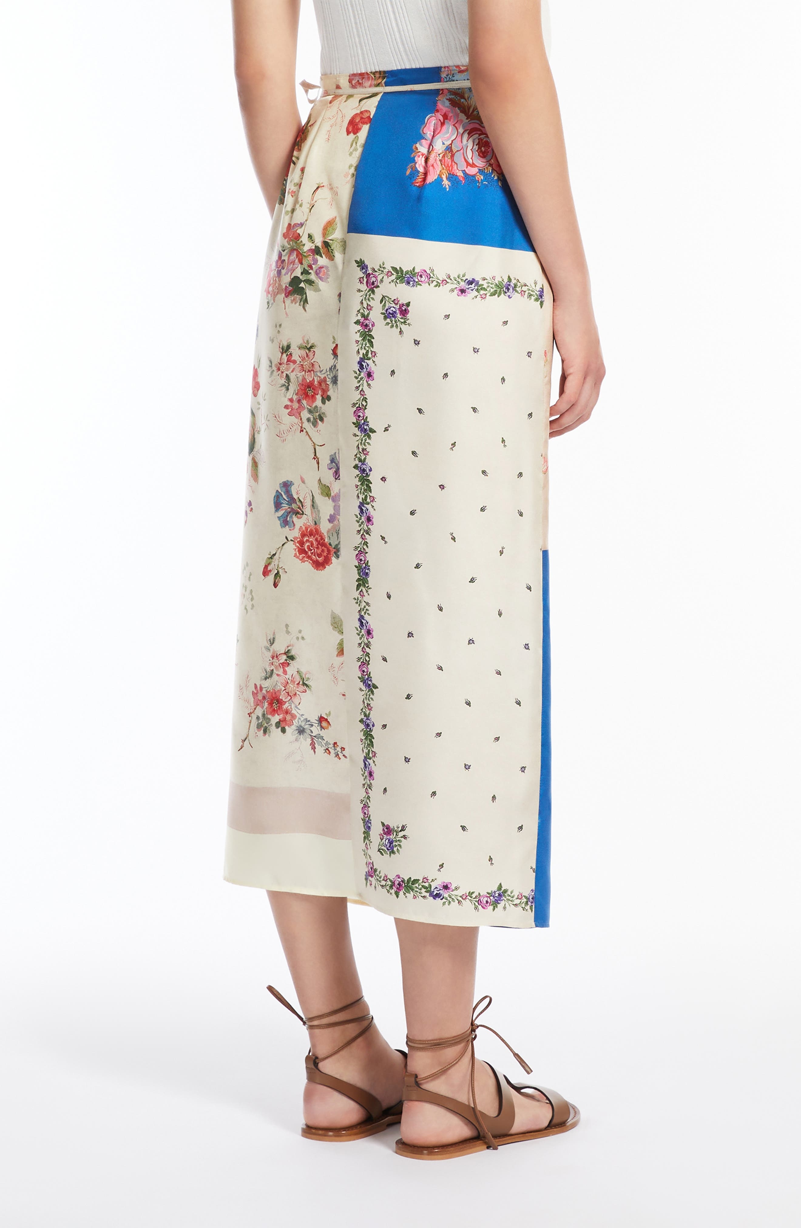 Weekend Max Mara Peggi Mix Print Silk Wrap Skirt in Ivory at Nordstrom - 2