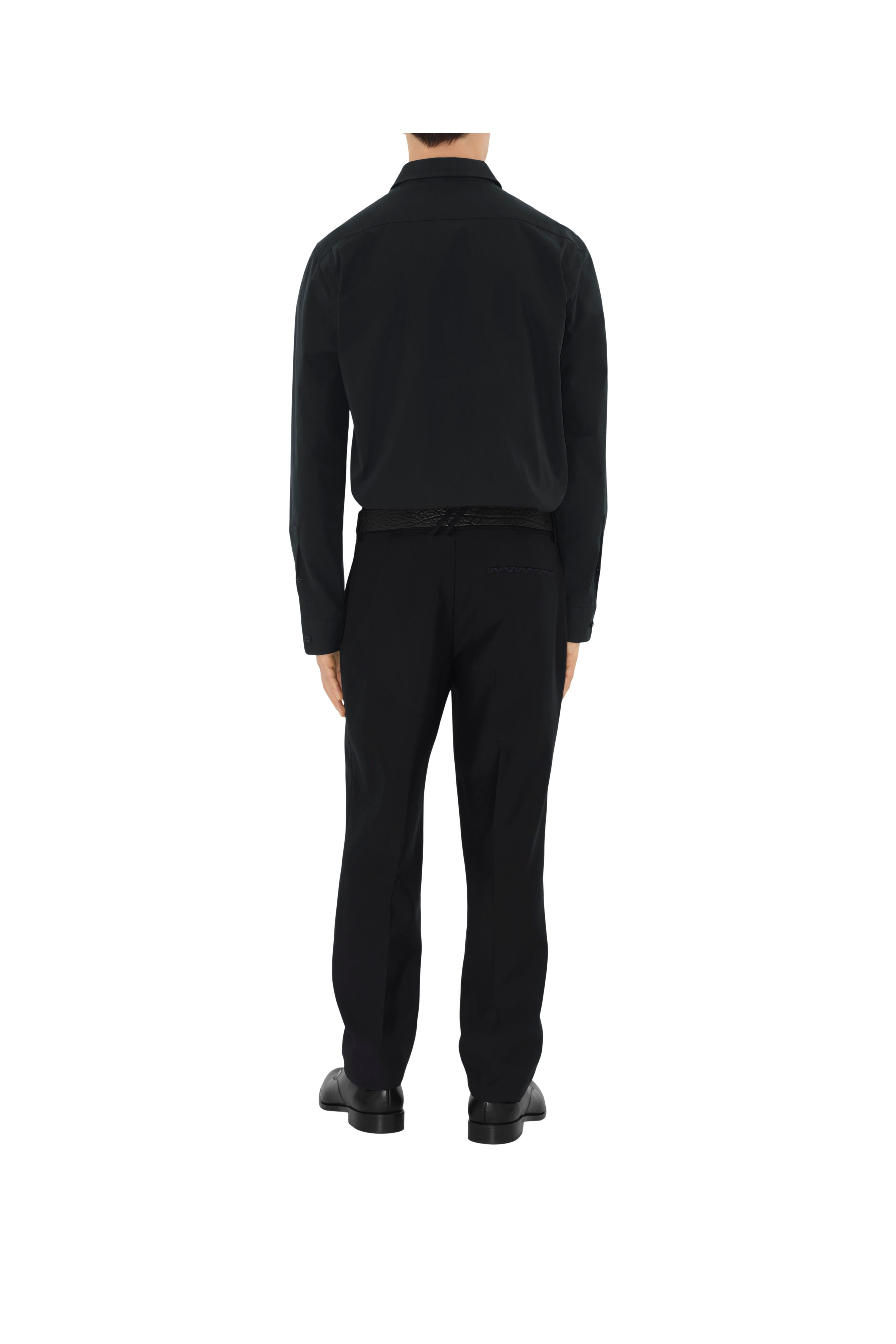 burberry Slim Fit Cotton Formal Shirt in Black at Nordstrom - 4