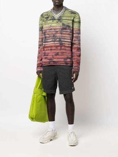 Diesel crew neck striped jumper outlook