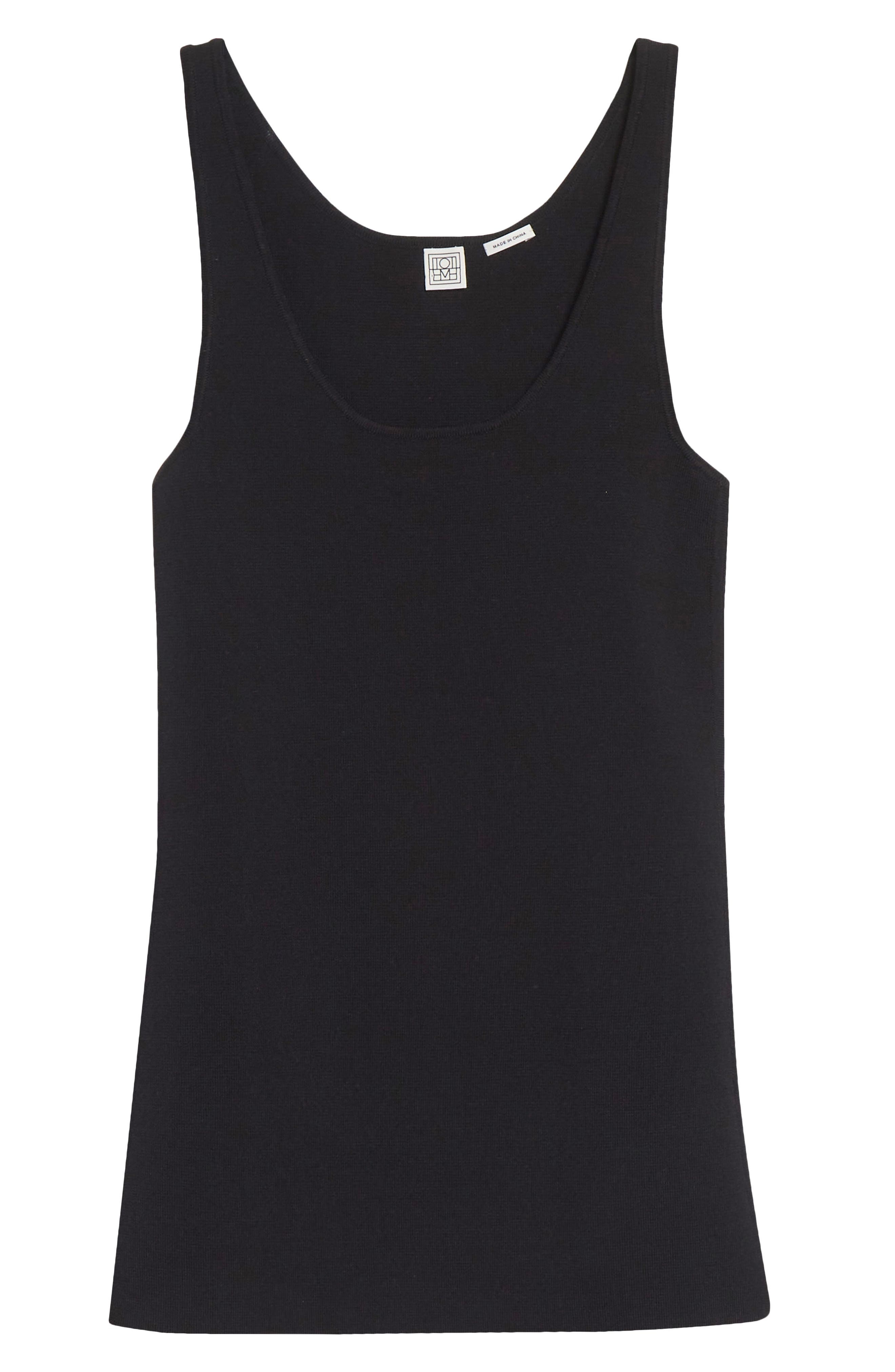 TOTEME Compact Knit Tank in Black at Nordstrom - 5