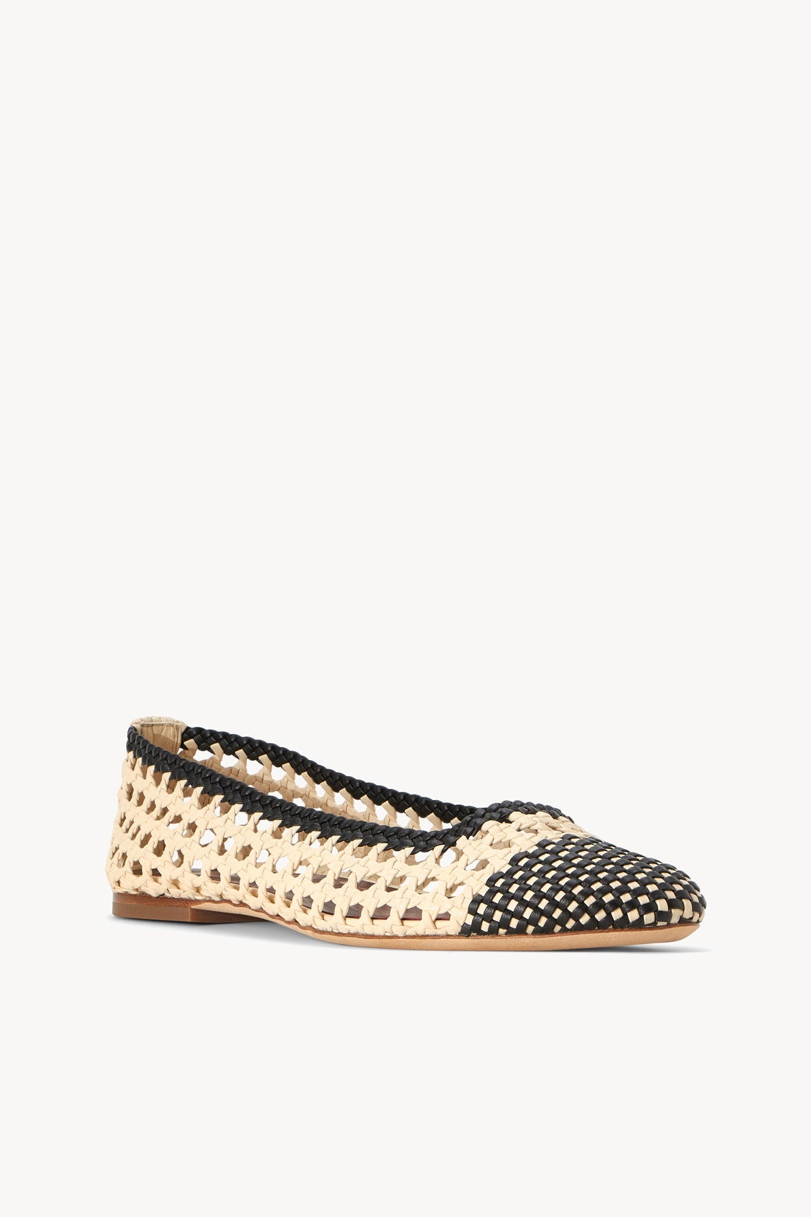 STAUD NELL CROCHET BALLERINA CREAM BLACK - 3