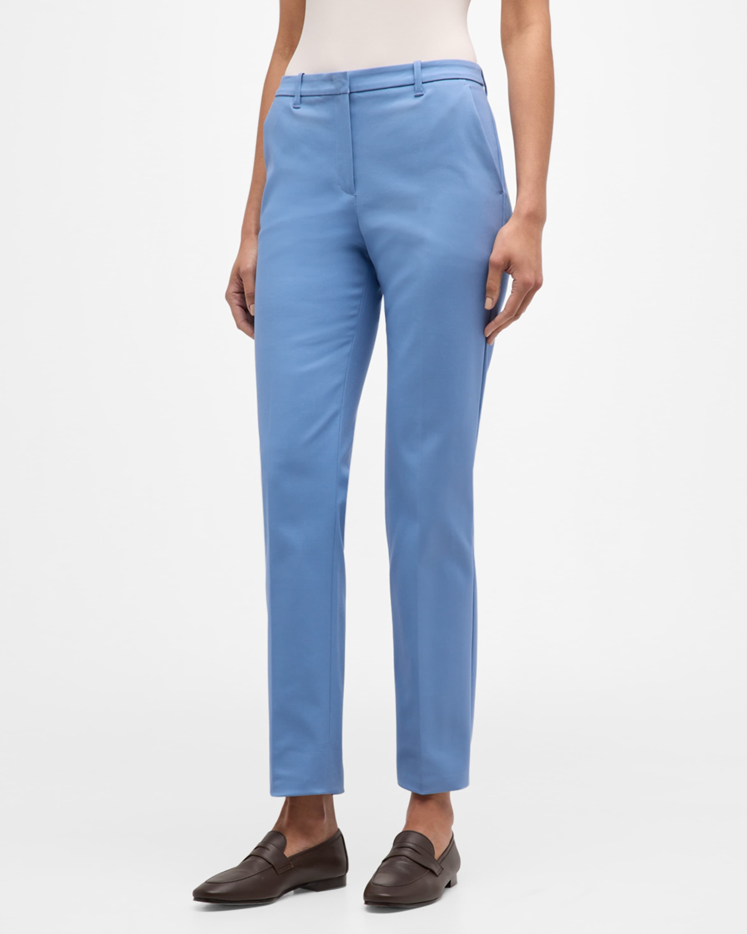 Cropped Straight-Leg Cotton Couture Trousers - 2