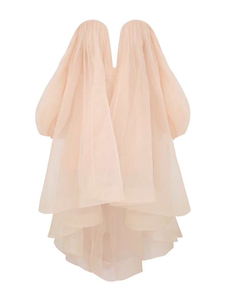 Zimmermann CRUSH STRAPLESS MINI DRESS - 2526DR251PEH | REVERSIBLE