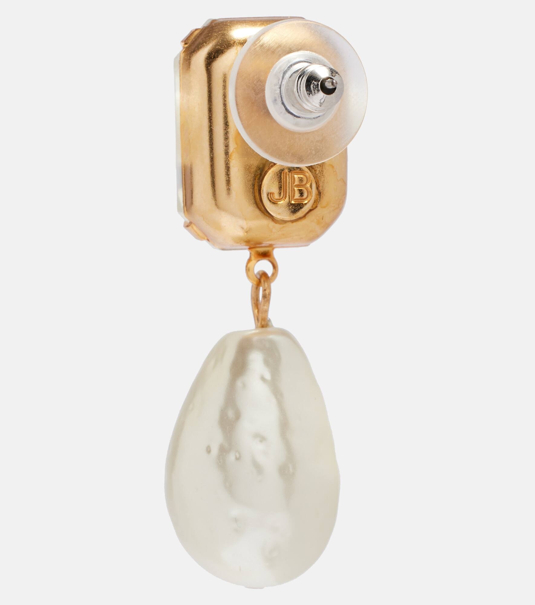 Liana gold-plated drop earrings - 5