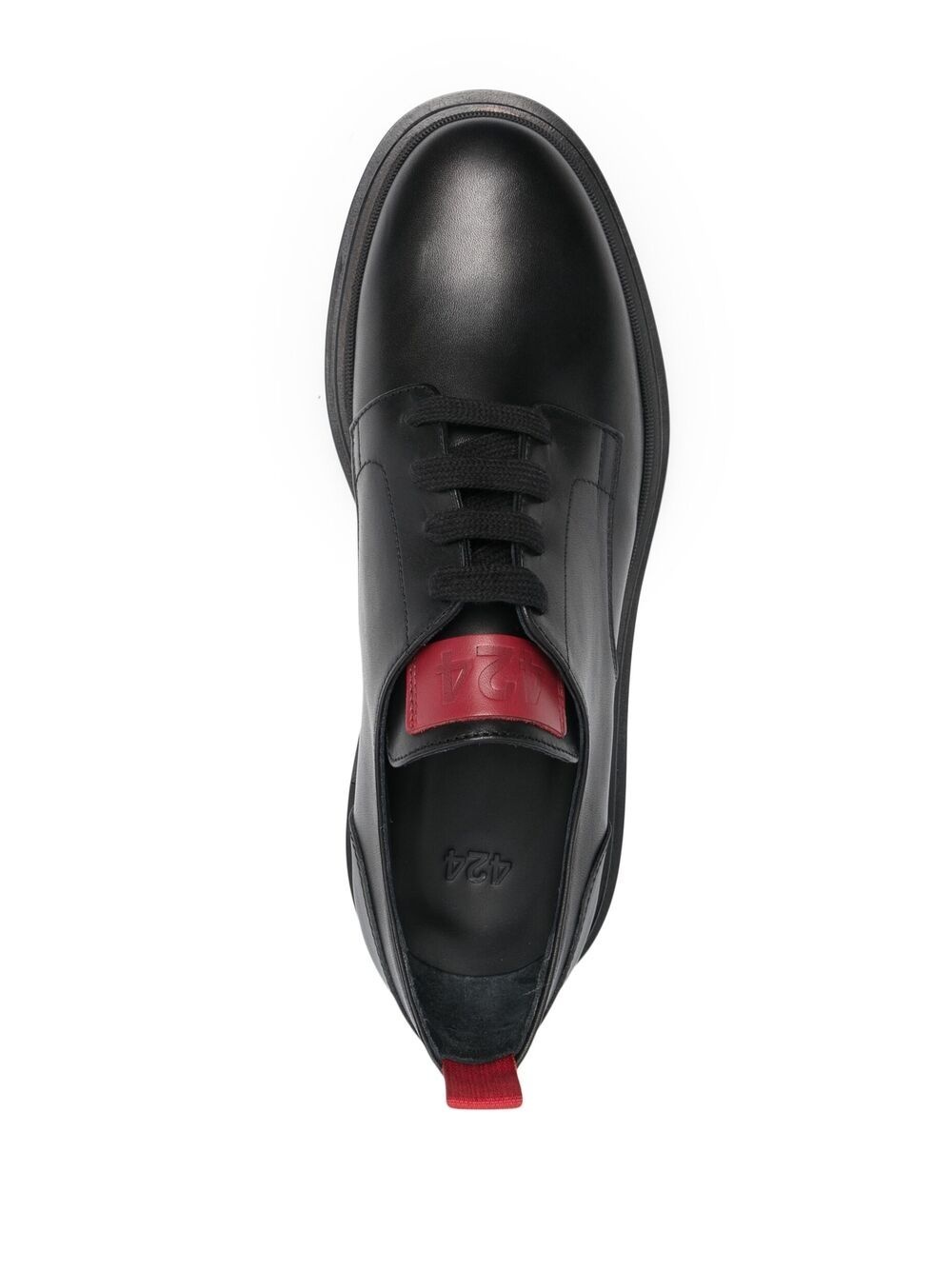 leather lace-up shoes - 4
