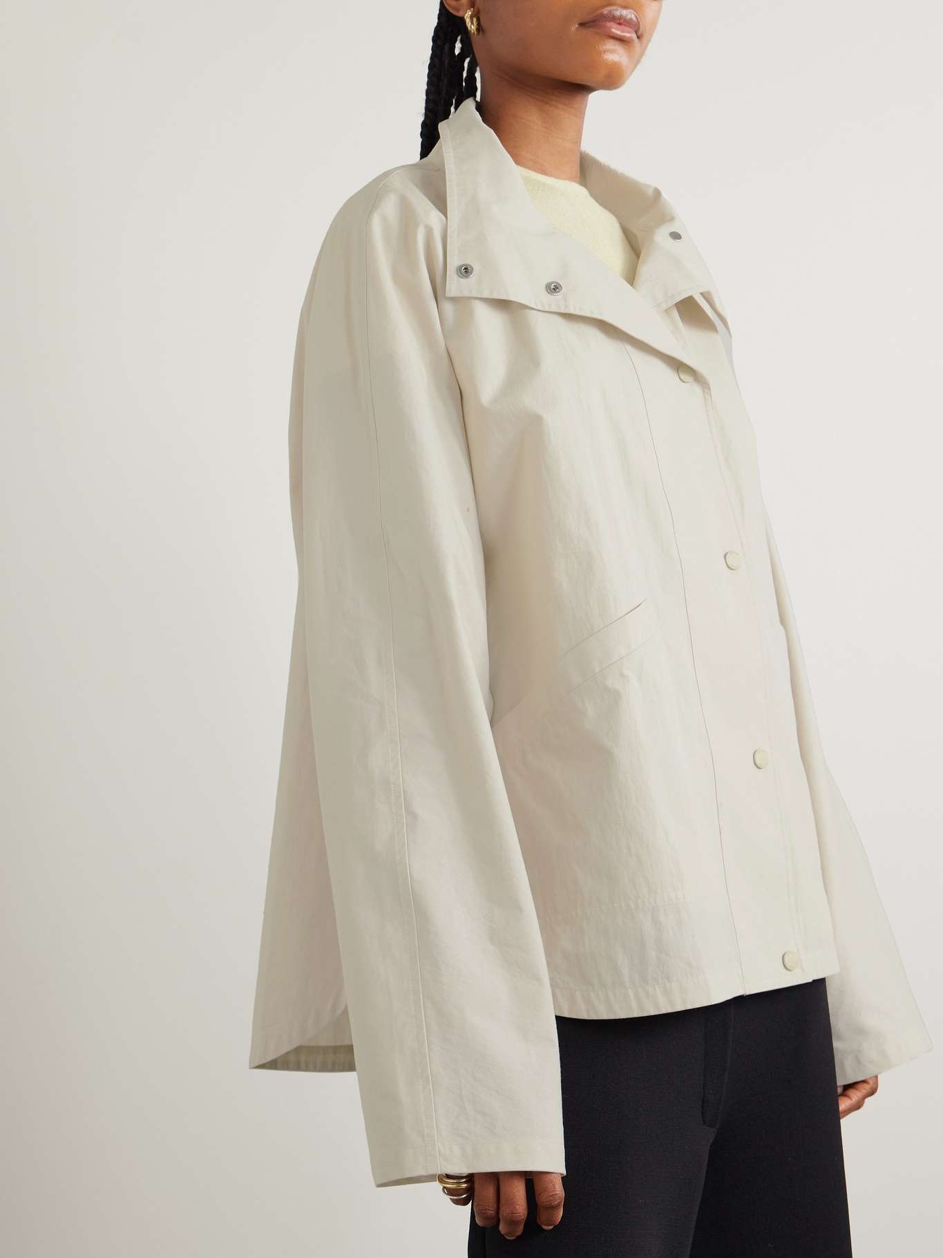 Organic cotton-blend jacket Cream - 3