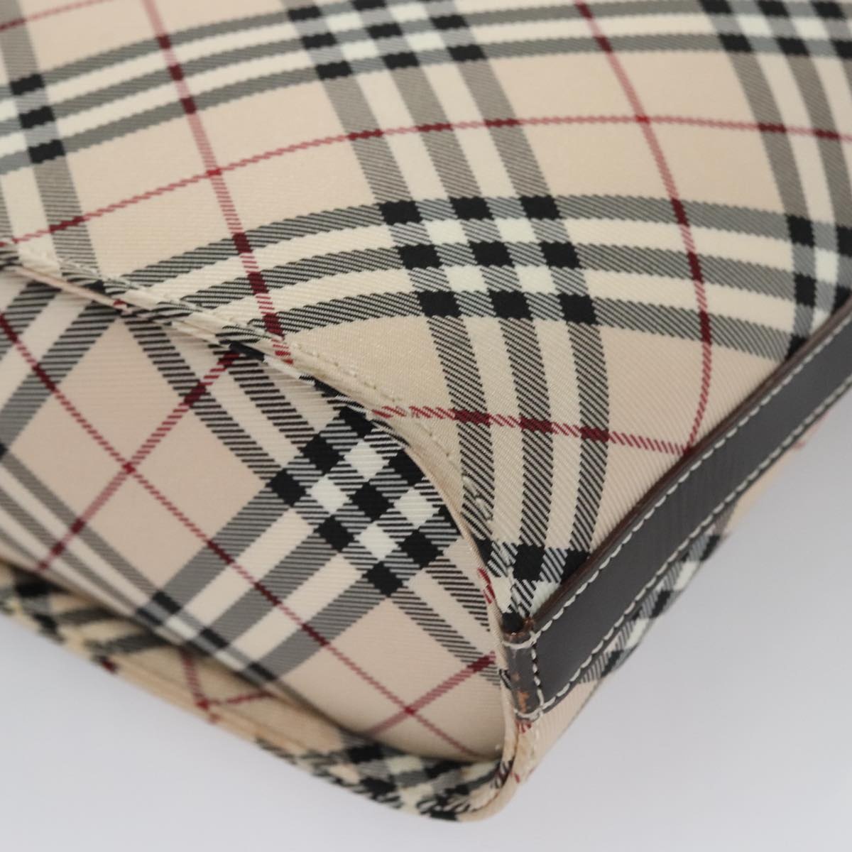 Burberry Nova Check Blue Label Shoulder Bag Canvas Beige - 9