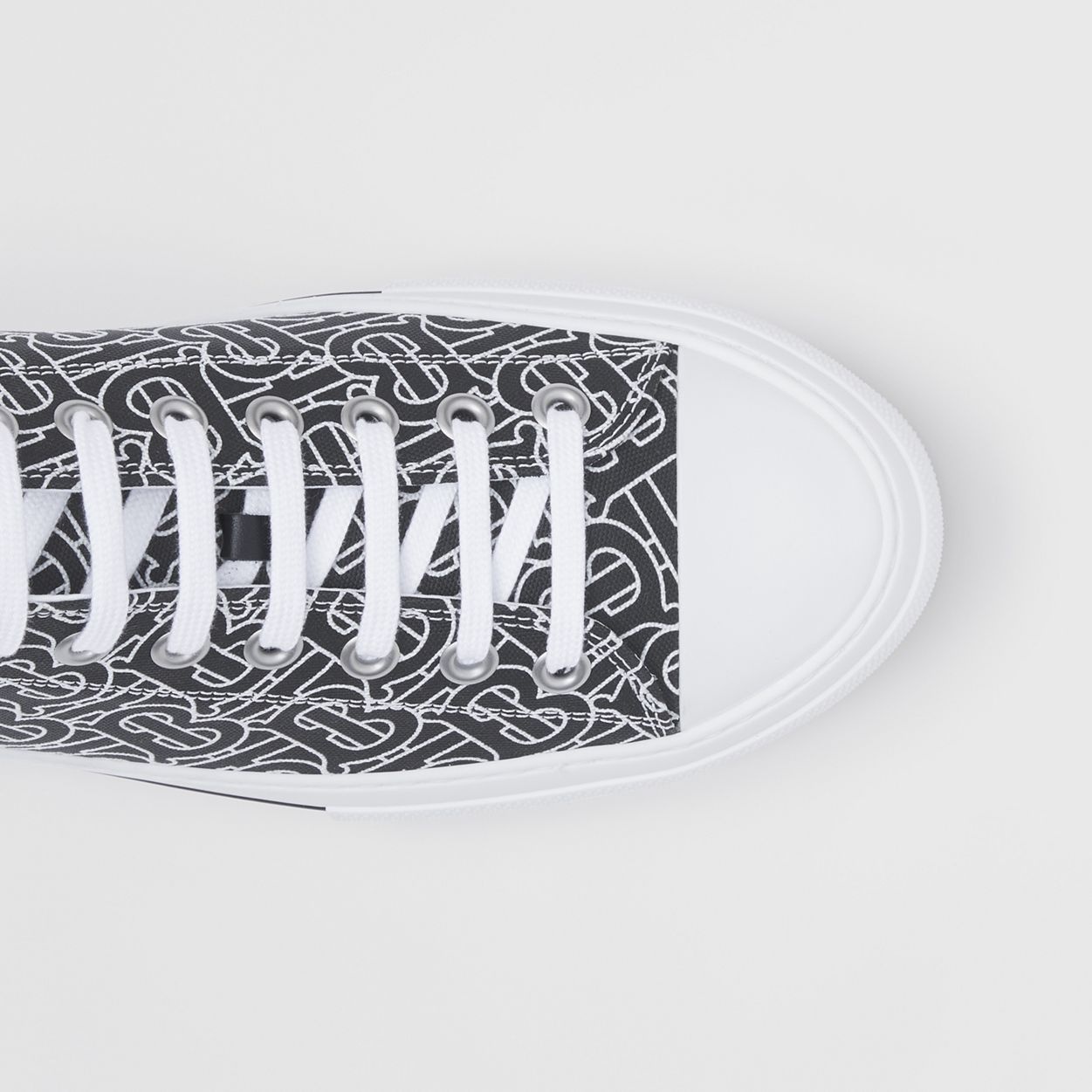 Monogram Print Cotton Sneakers - 2